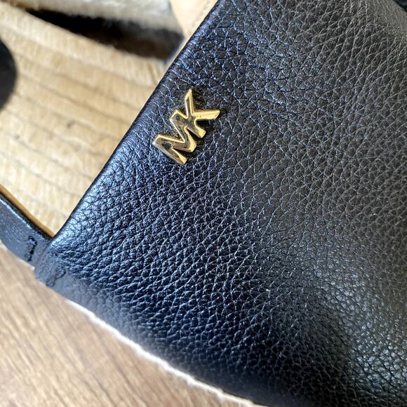 Michael Kors Black Fisher Espadrille Flat Slingback Sandal Women's 9.5M - Picture 4 of 12